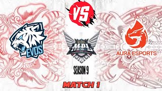 AURA FIRE VS EVOS LEGENDS MATCH 1 | MPL ID S9