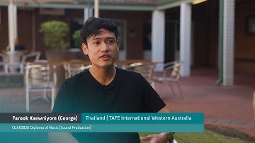 Farook (George) talks about studying sound production with TAFE International Western Australia
