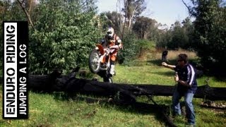 Jumping a log