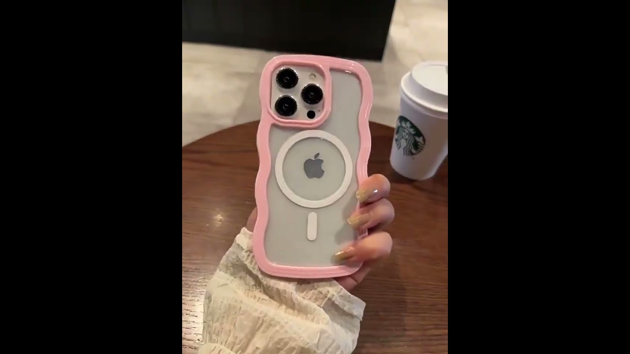Силіконовий чохол "Wavy Lines" with MagSafe для Apple iPhone 15 Pro Max Чорний