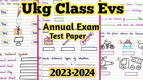 Ukg Evs Worksheet |Ukg Evs Question Paper|Ukg Evs Test Paper 2023 |UKg @PeehuandRudraCorner