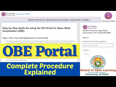 DU SOL OBE Portal 2021 | Open Book Exam Portal | DU SOL OBE Registration | SOL Reporter.