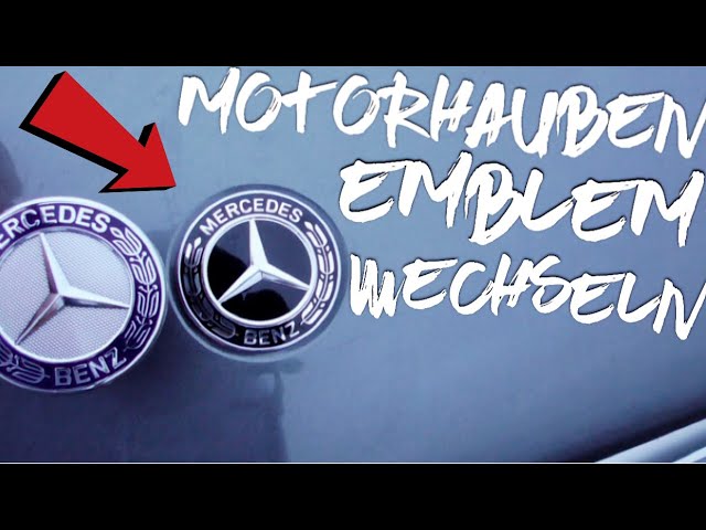 Stern Motorhauben-Emblem schwarz W203