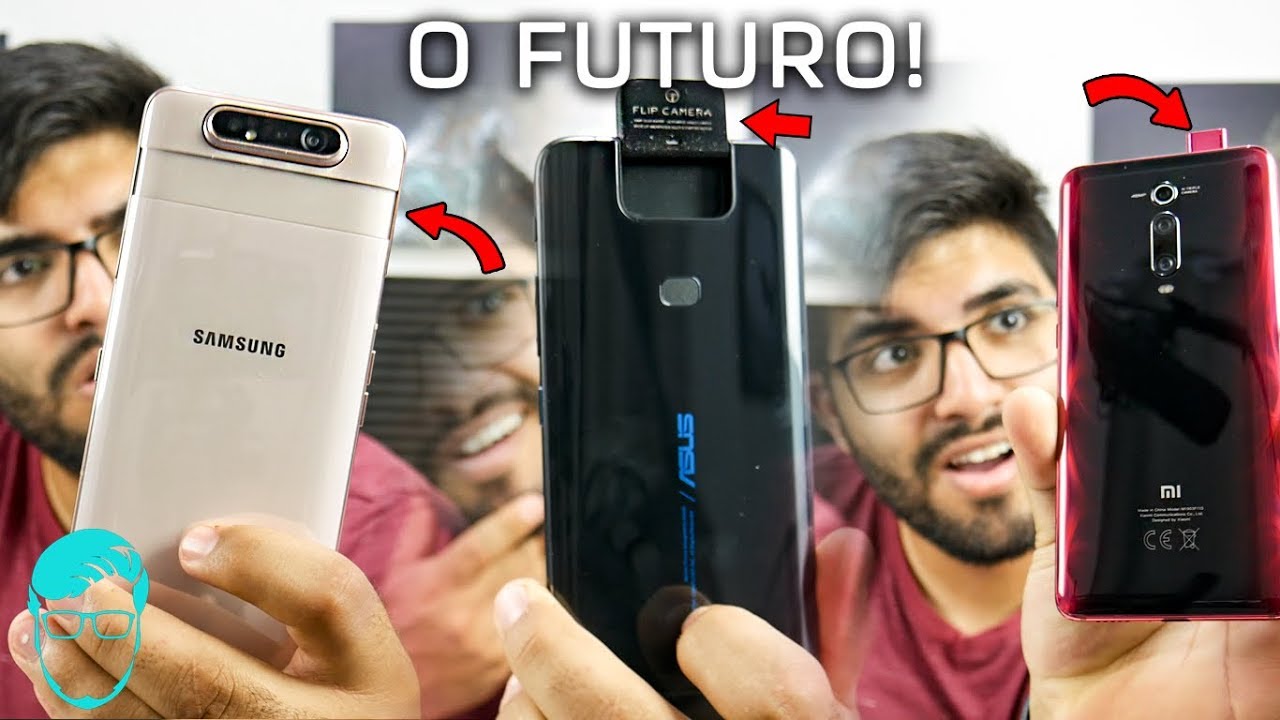 OS SMARTPHONES DO “FUTURO” NA MESA: Zenfone 6, Mi 9T e Galaxy A80! Qual faz mais Sentido?