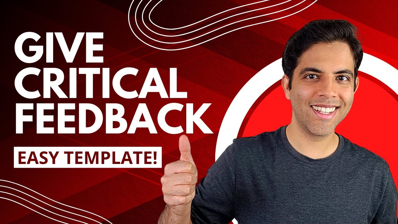 How to Give Constructive Feedback (easy template!) - YouTube