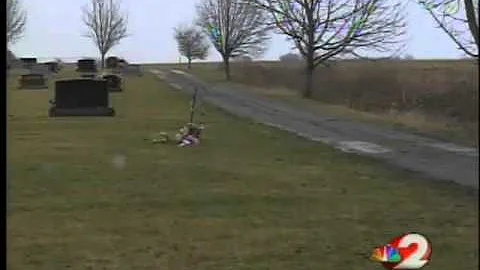 Damage at Deputy Hopper's gravesite