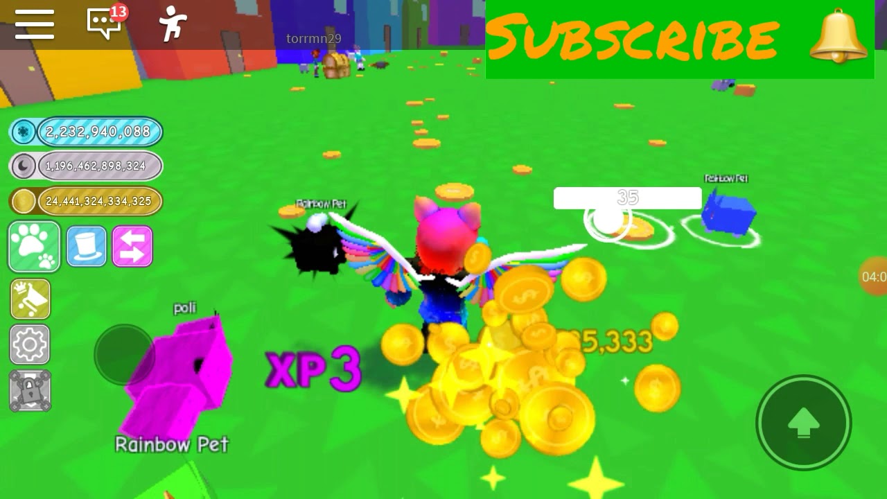 Trade god pets in pets simulator challenge YouTube