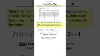 Descartes’ Rule of Signs | Predict Real Zeros Like a Pro! ➕➖✖️ Example 1 screenshot 3