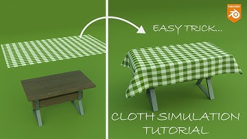 Adding cloth on top of table Easy Blender Cloth simulation Tutorial