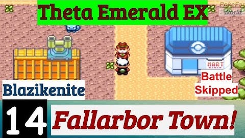 Pokemon Theta Emerald EX Part 14 Exploring Fallarbor Town & Blazikenite | GBA Rom Hack