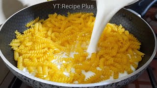 Only 2 ingredients ‼ and you will have the most amazing dinner  / Pasta with Milk Recipe