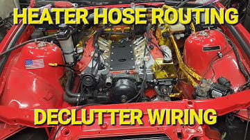 LS E36 heater hoses and wiring cleanup