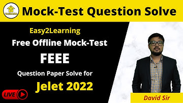 Jelet 2022 Free Offline Mock-Test  FEEE Question Paper Solve  | By David Sir | By E2L