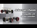 Ackerman Robot Car Chassis with Dual Encoder Motor for Various Controllers