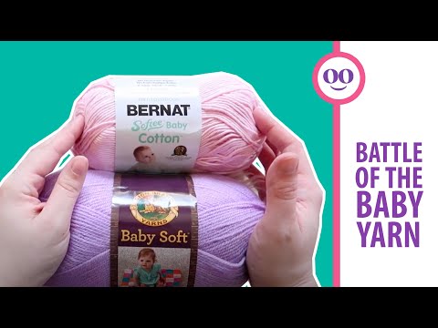 HAPPILY HOOKED ON YARN: LION BRAND BABYSOFT VS BERNAT SOFTEE BABY COTTON 