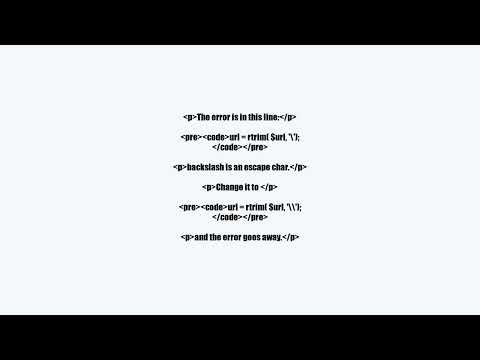 videoError with PhP Script login_tools