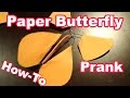 Flying paper butterfly prank moved