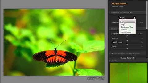 Sharpener Pro 3.0 User Interface: Output Sharpener Filter in Lightroom