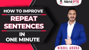 HOW TO IMPROVE REPEAT SENTENCES IN ONE MINUTE || PTE BY NIKHIL || #nikhilpte #ptespeaking