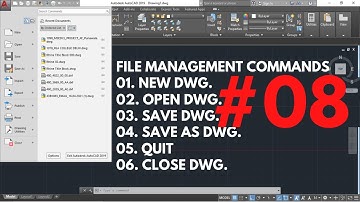 File Management Commands in AutoCAD| AutoCAD2020 in Hindi| Open, New, Save, Save As| AutoCAD Class08