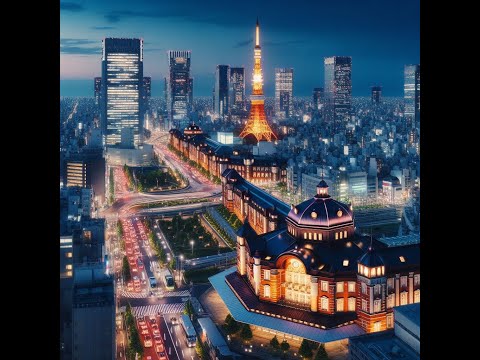東京夜景ｰ二階建てオープンバスで一周-東京駅・東京タワー・ラインブリッジ•銀座