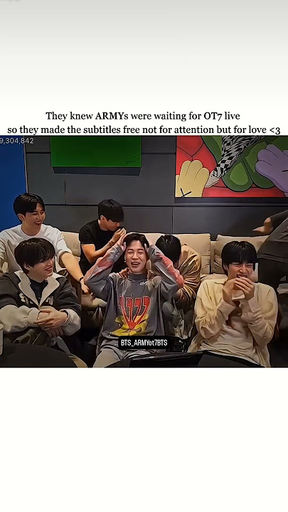 They knew ARMYs were waiting for OT7 live so they made subtitles free #bts #weverse #live #btsarmy