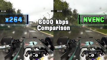 x264 vs. NVENC H.264 - 720p60 @ 6000kbps Quality Comparison in 3 Games