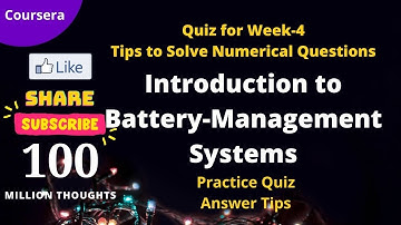 Coursera: Introduction to battery-management systems: Coursera | Quiz for Week 4 Practice Quiz