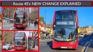 THE NEW 45 EXPLAINED | Cut TWICE and EXTENDED to Morden Replacing the 118 (Bus Changes)