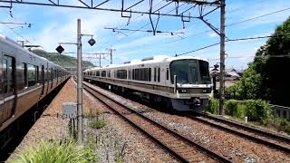 試6781M　221系近キトK10編成 吹田出場試運転　島本駅通過　2022年6月28日