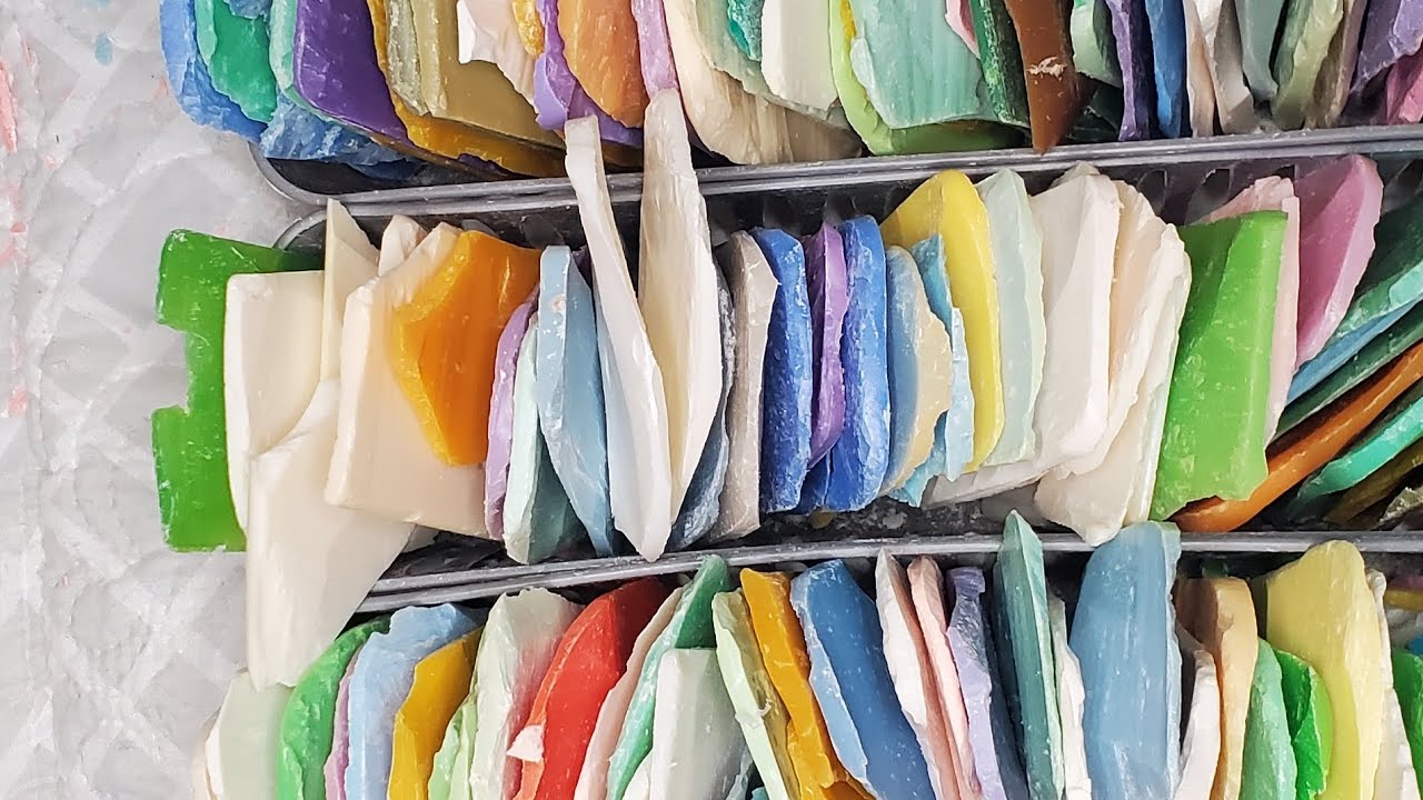 ASMR breaking soap plates