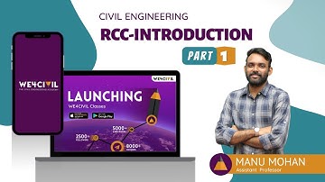 Demo Class No.8 | RCC I Introduction to RCC, Part-01 | WE4CIVIL CLASSES I KWA AE I PCB AE