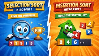 Sorting Algorithms Made Easy 💡 | Insertion vs Selection Sort (Animated)