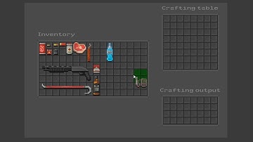 Interactive inventory system crafting showcase