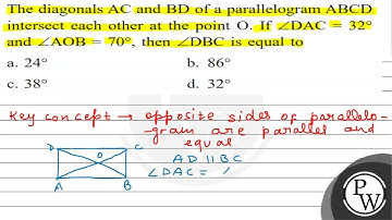 The diagonals \( \mathrm{AC} \) and \( \mathrm{BD} \) of a parallel...
