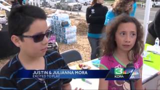 Community comes together to build new playground in six hours