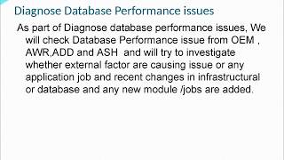 Oracle Database Performance Tuning demo classes