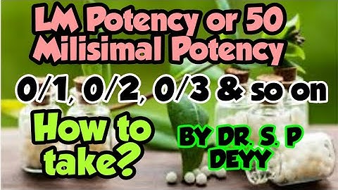 How to take LM Potency or 50 millisimal potency in Homeopathy ?