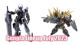 Gunpla Lineup July 2023