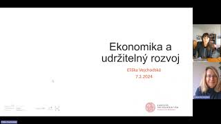 doc. Ing. et Ing. Eliška Vejchodská, Ph.D.Ekonomika a udržitelný rozvoj
