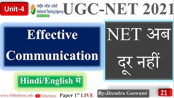 Live-#21 Effective Communication UGC NET By Jitendra Goswami| Type Of Communication in hindi|