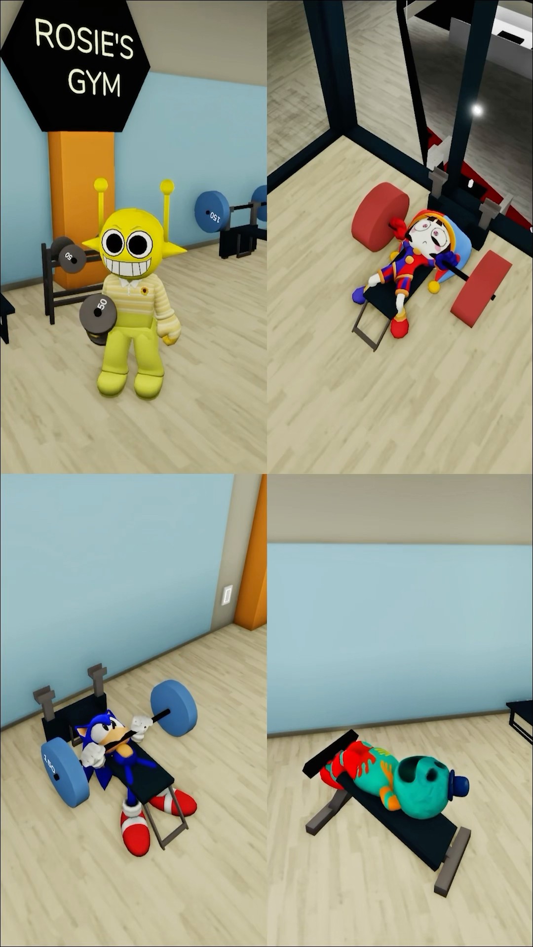 Gym Prank #sprunki #incredibox #sonic #pomni #doey #huggywuggy