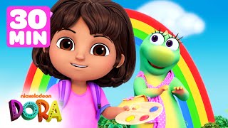 dora and isa find the colors of the rainbow 2 30 minutes dora friends