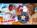 Game of the year  guardians vs astros game 1 highlights fan reaction caratini walk off hr