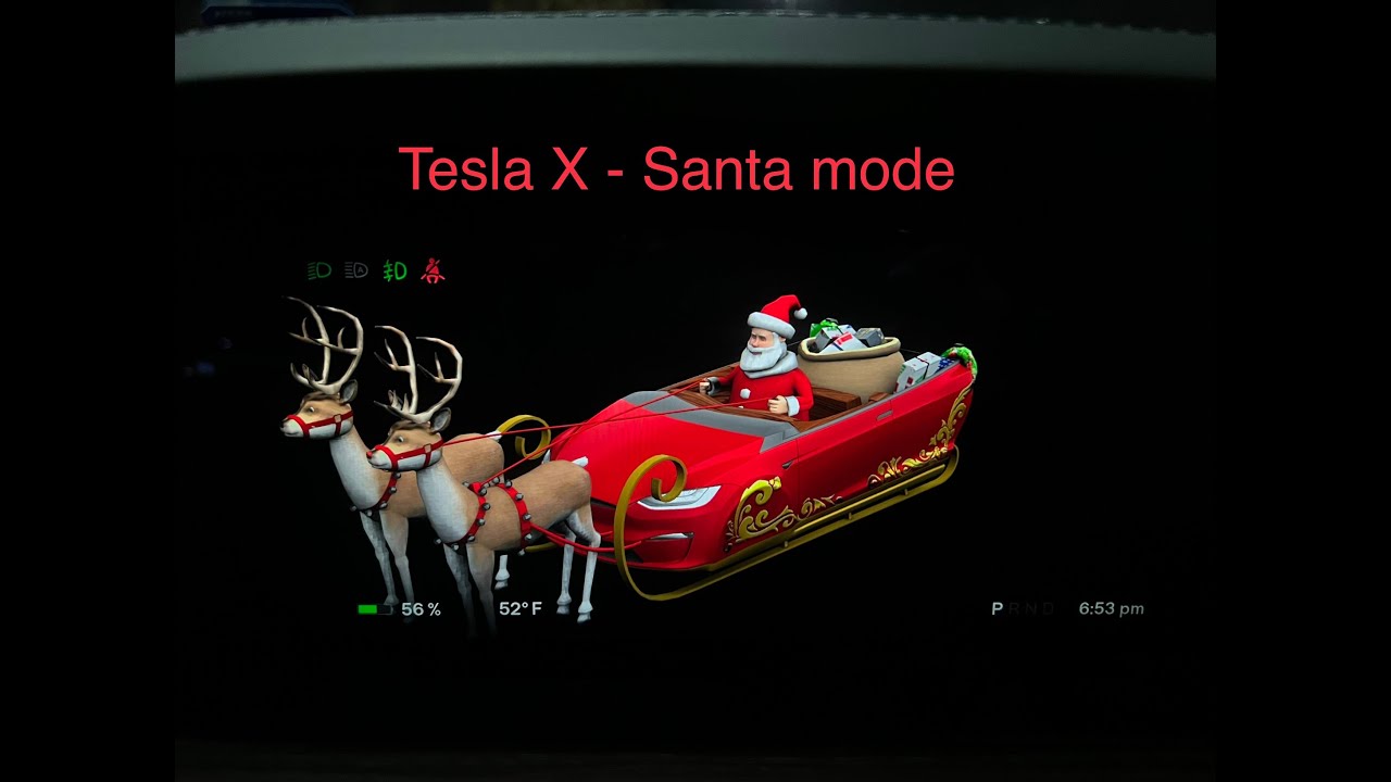 Tesla Model X Santa mode Jingle all the way. YouTube