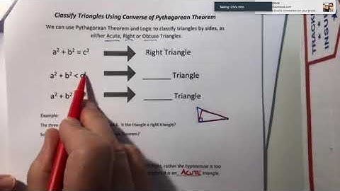 Classify a triangle by side lengths as Acute, Right or Obtuse