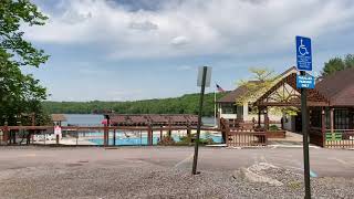 Pocono Airbnb "Across the street from the beach" - Distance from house to the beach/pool!