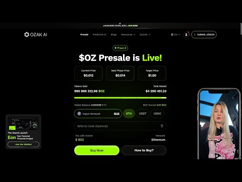 $OZ токен  экосистемы искусственного интеллекта Ozak, Обзор Предпродажа #presale
