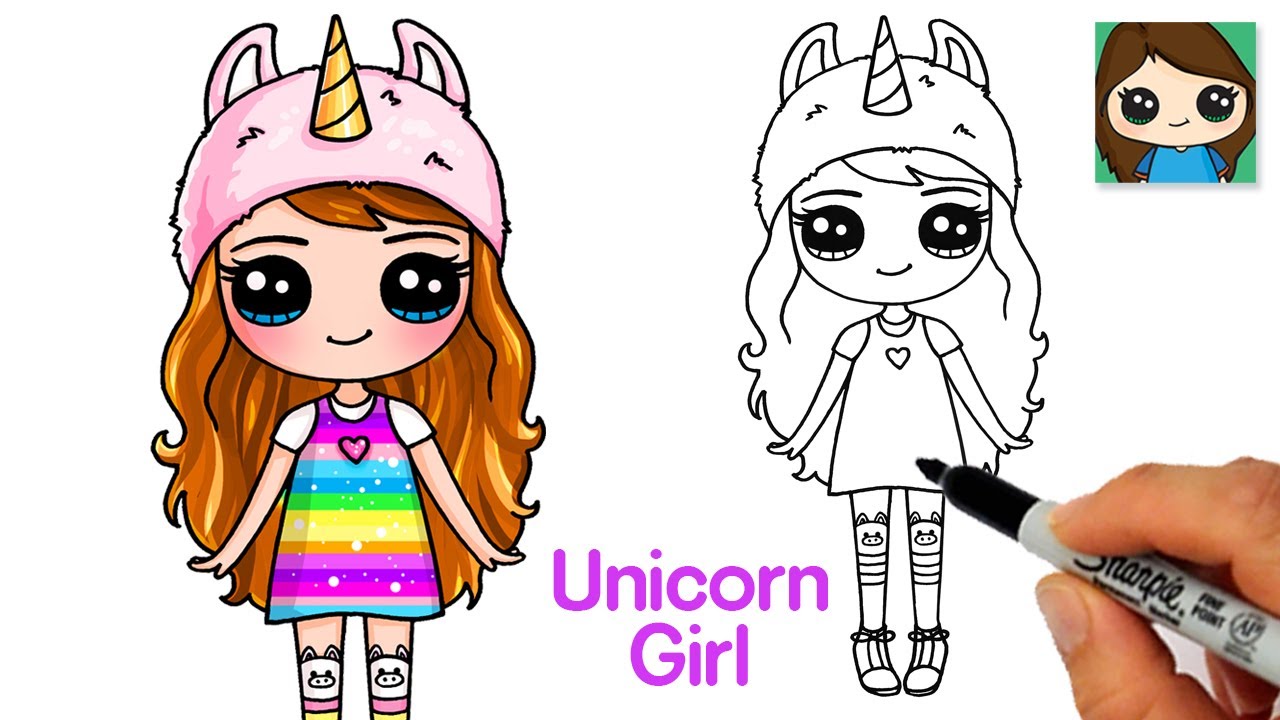 How to Draw a Cute Unicorn Girl ????????LOL NaNaNa Fashion Doll - YouTube