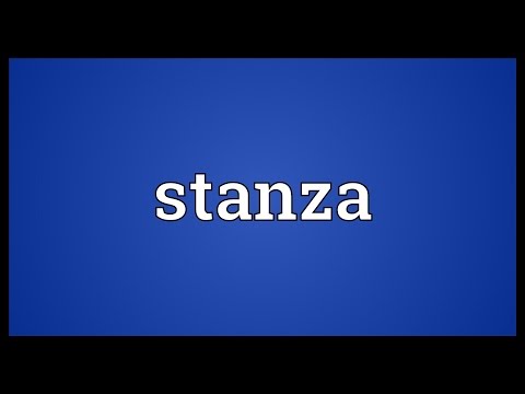 Stanza Meaning